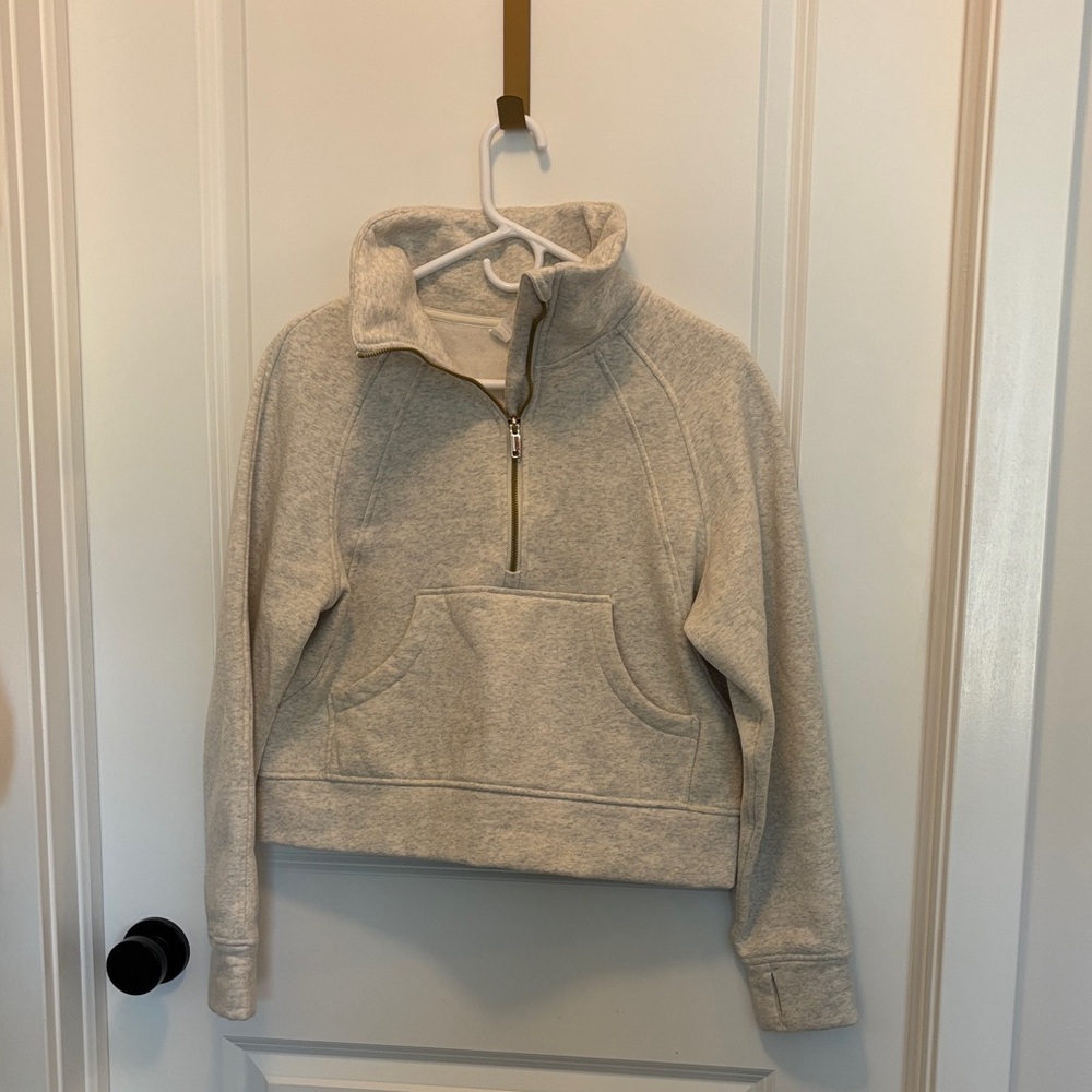 Gray Quarter-Zip Pullover Sweater